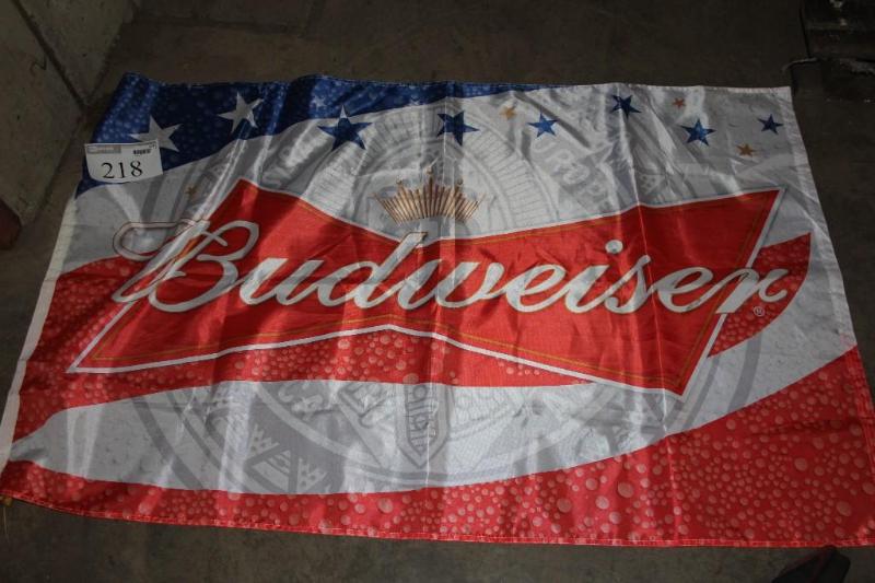 lot 218 image: Budweiser, Flag...