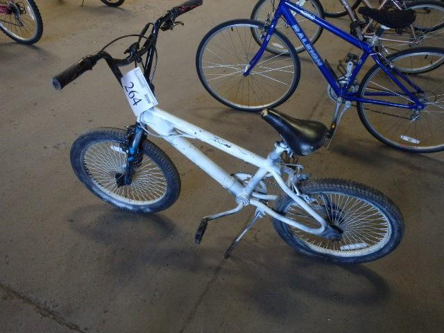 lot 264 image: Bicycle, BMX Style, White Frame, Bl...