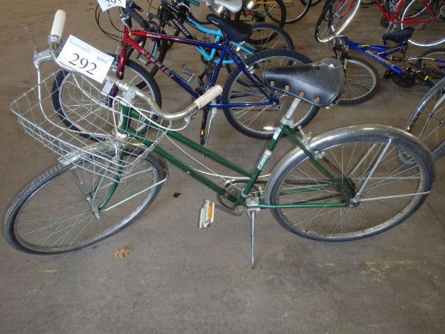 lot 292 image: Atkins Bicycle, Adult 10 Speed, Gre...