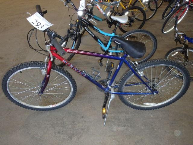 lot 293 image: Nishiki Bicycle, Mens 18 Speed Mt ...