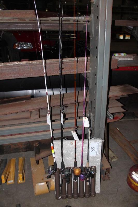 lot 68 image: Lot of (5) Fishing Poles with Fishi...