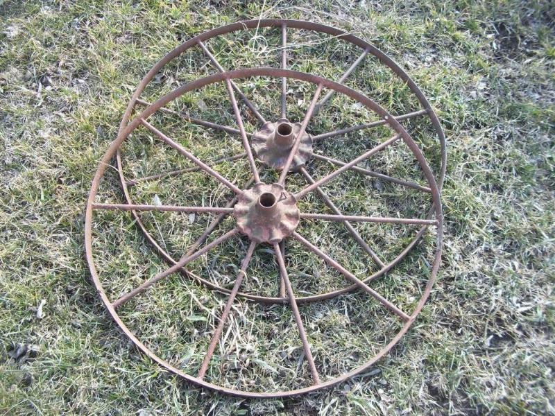 Pair of Antique 32&quot Steel Whee...
