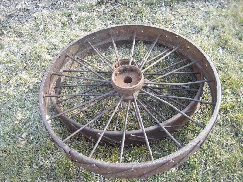 Pair of Antique 41&quot Steel Whee...