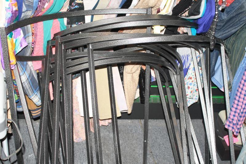 lot 115 image: Half round retail clothing display ...