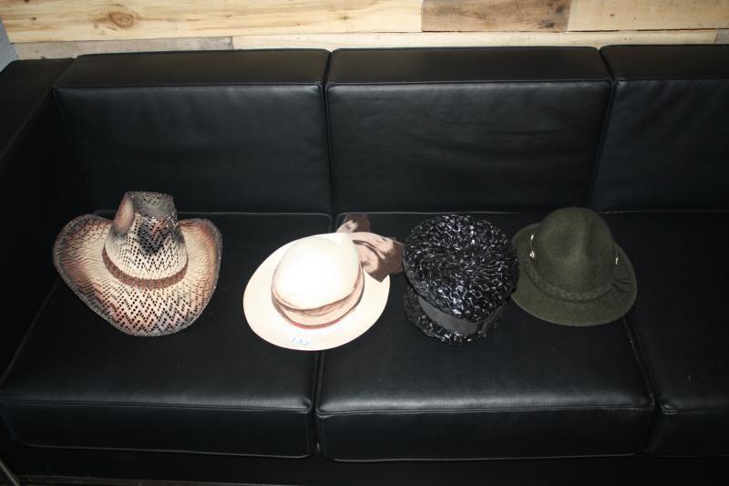 lot 132 image: Vinatge hats, four...