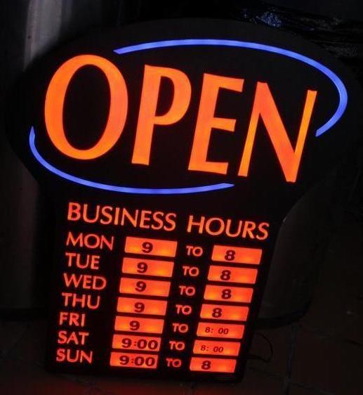 lot 26 image: Open business hours electric sign 2...
