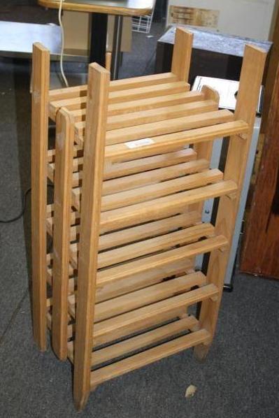 lot 39 image: Wooden wine rack 18 x 14 x 40...
