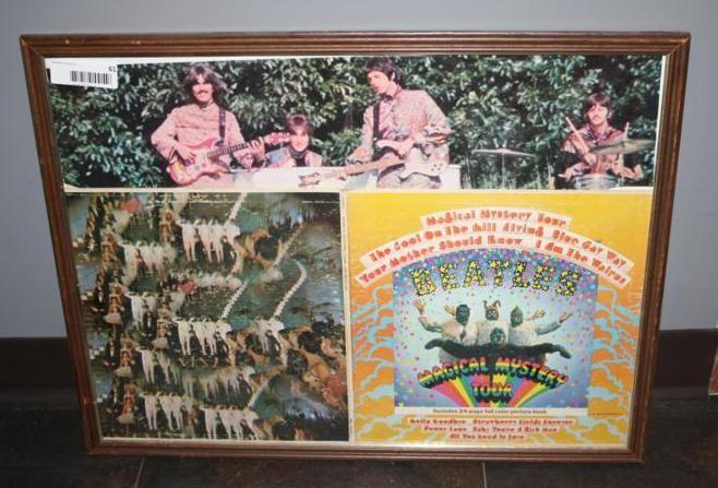 lot 61 image: Framed Beatles Musical Mystery Tour...