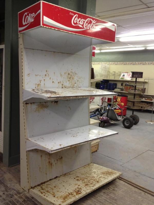 lot 9 image: Large Coca-Cola Display Shelf