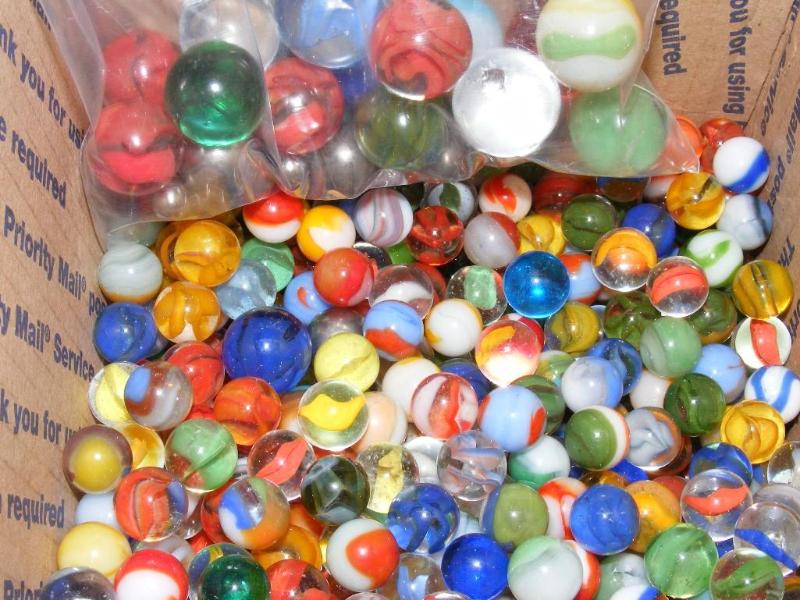 Marbles, the box is about 7 squar...