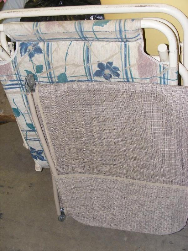 two folding lounge chairs...