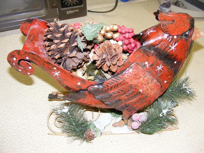 Tin Cardinal Christmas Decoration...