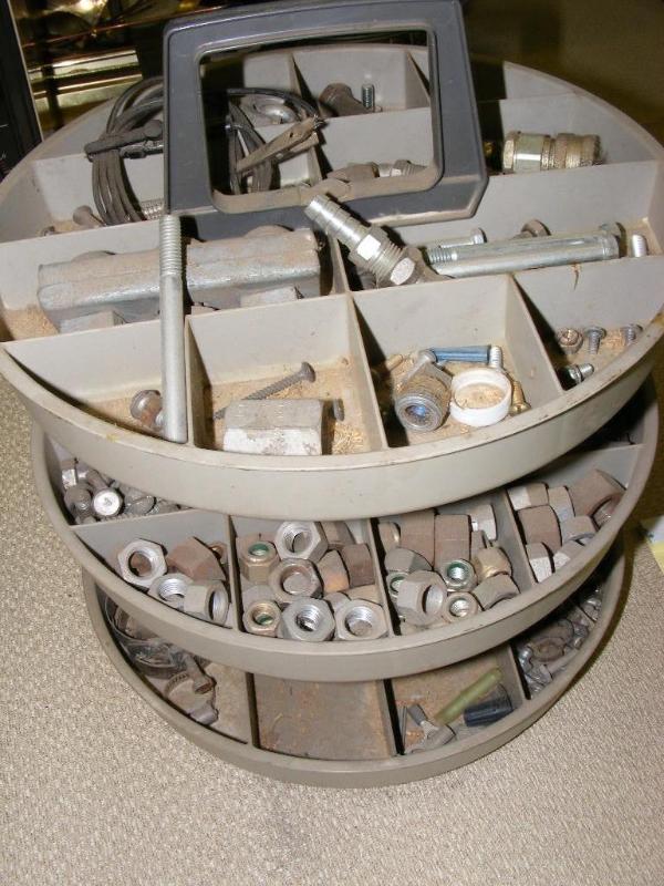 Rotating Tray of Nuts and Bolts...