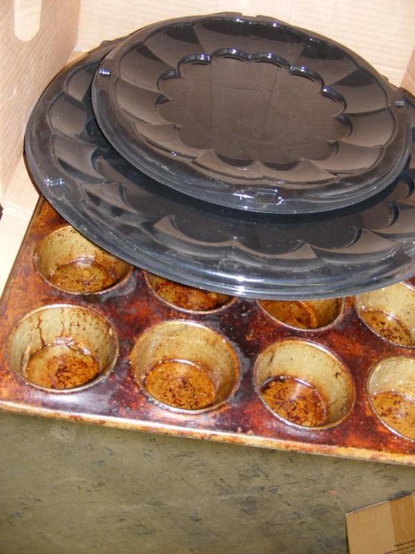 box of baking pans and serving tray...