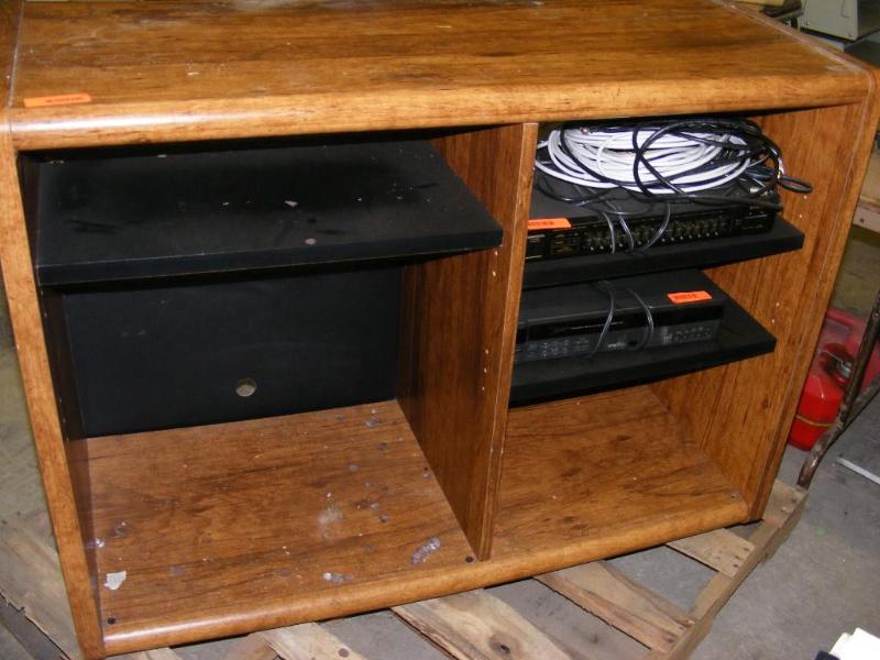 Entertainment Cabinet with smoked g...