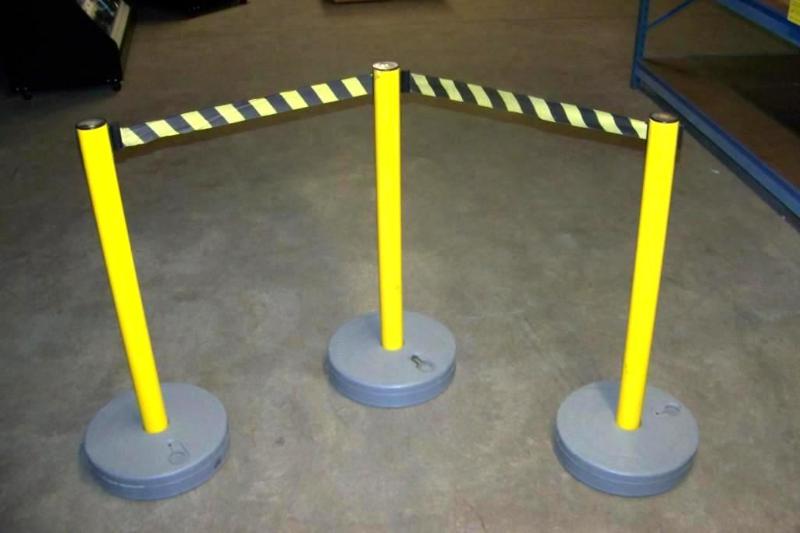 lot 3 image: (3) TensaBarrier, Barrier Poles