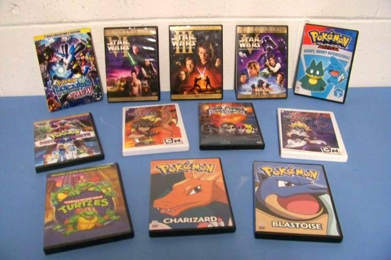 lot 8 image: Star Wars  Pokemon  Bakugan  Power Ranger DVDs