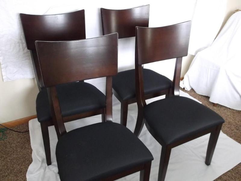 4 Beautiful Dark finished Solid woo...