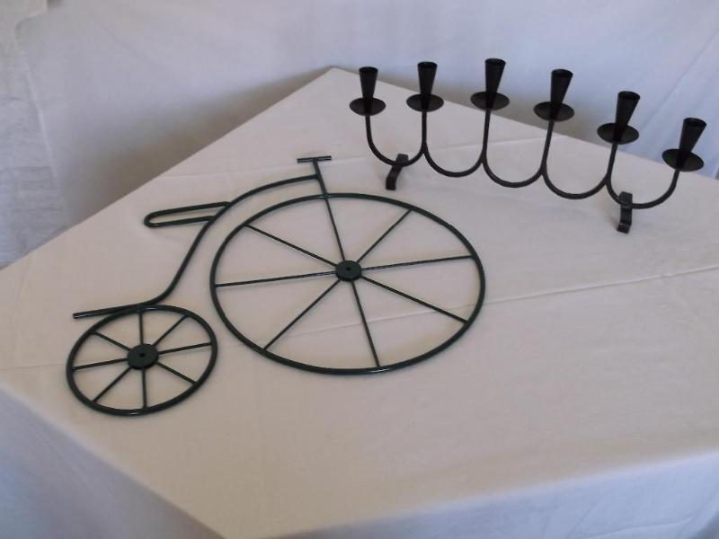 Candelabra and decorative wall hang...