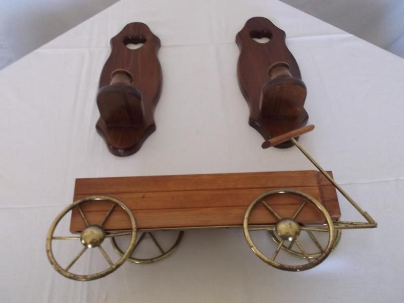 Decorative wagon and candle holder...