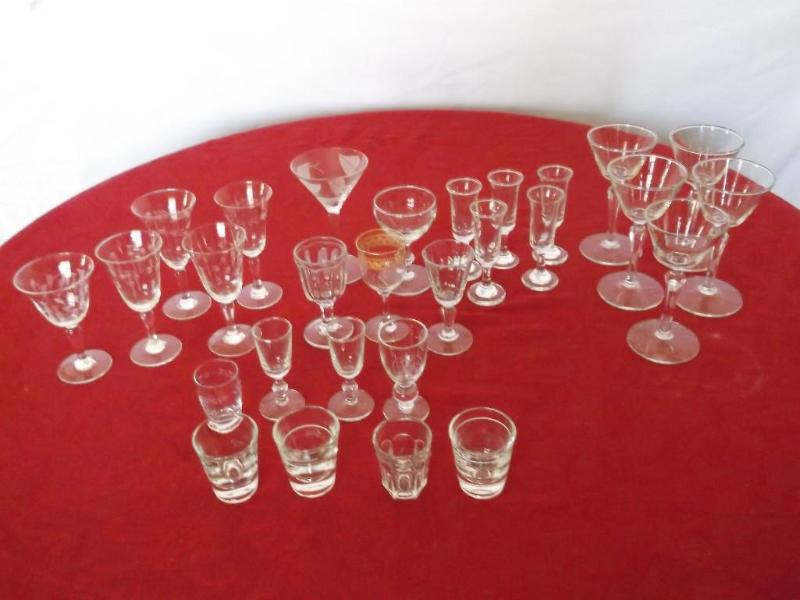Large lot of stemware some etched g...