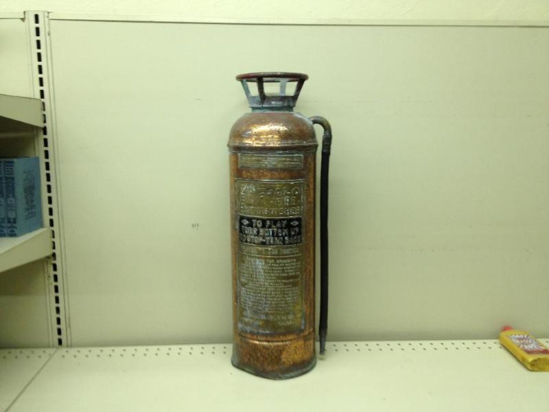 Vintage Copper Fire Extingusher, The Buffalo