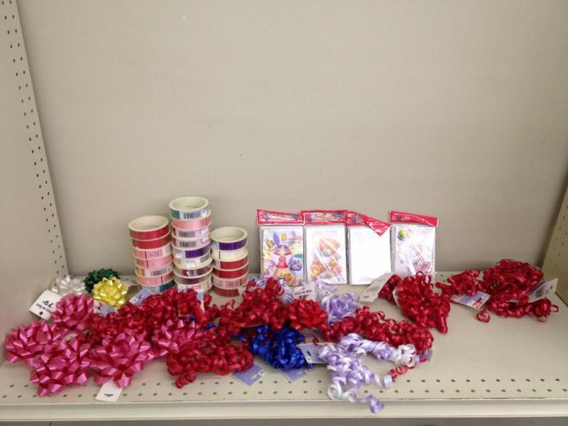 Large Selection of New Ribbons, Cards, and Bows