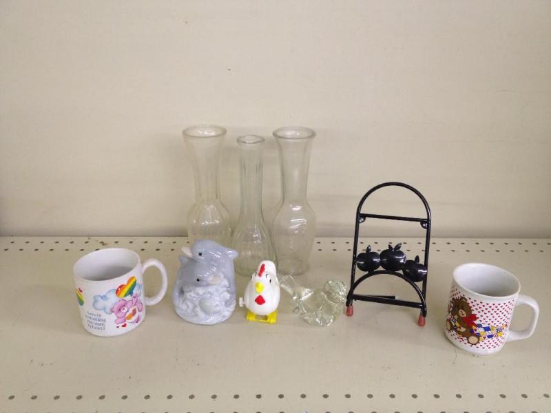 Lot of Misc. Decorative Items, Vases, Coffee Mugs
