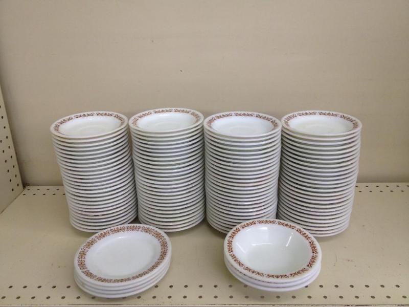 Over 100 Coffee Plates and Misc. Plates and Platters