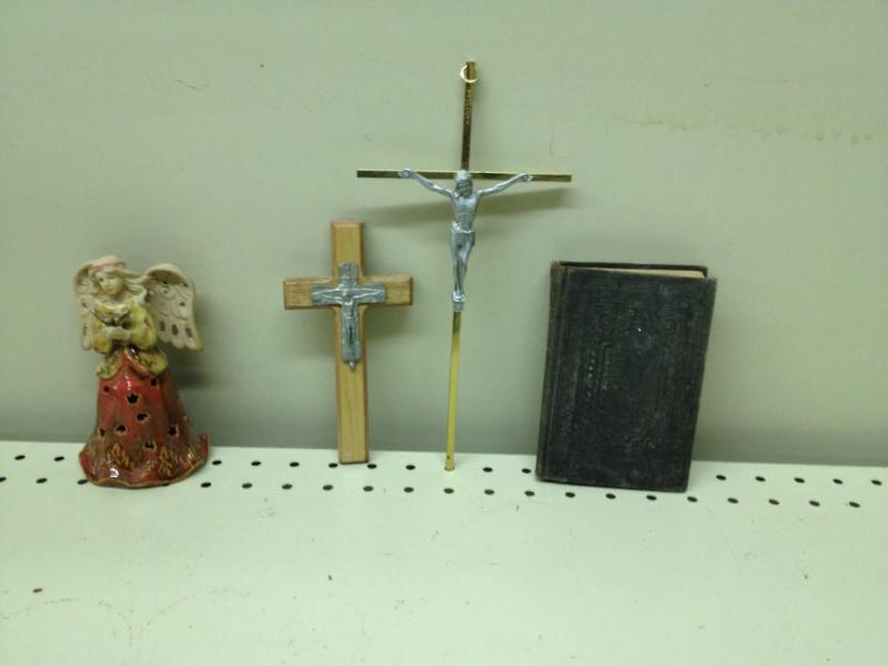 Very Old Lutheran Hymn Book, 2 Crosses, Angel Bell