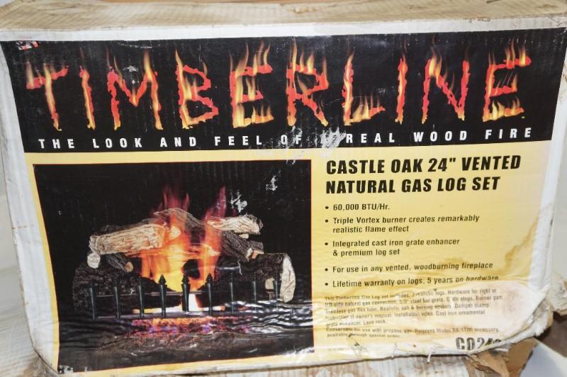 lot 24 image: NIB Timberline Castle Oak 24 Vented Natural Gas Log Set