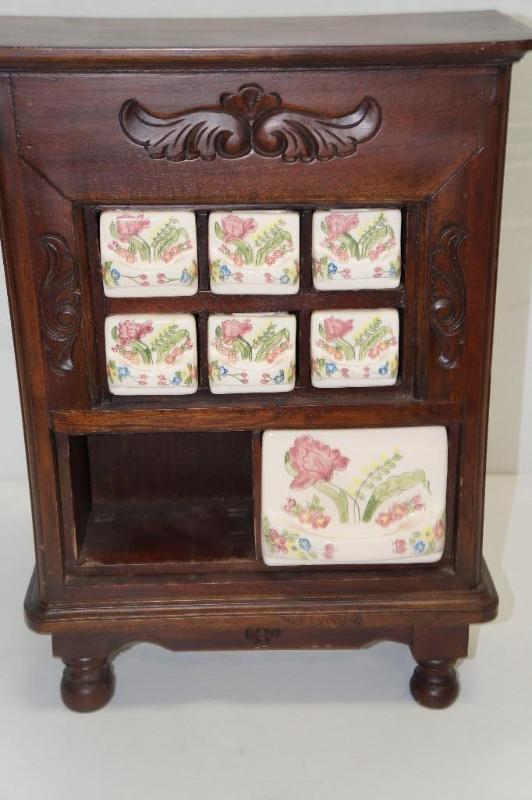 lot 70 image: Vintage Spice & Coffee Cabinet