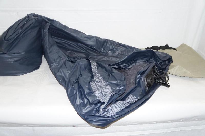 lot 94 image: Intex Full Size Air Mattress w Built In Pump