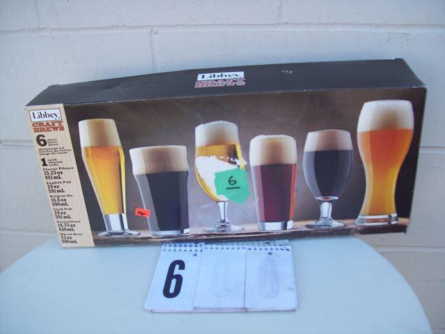 Libby beer Glass set, 5 Glasses, Mi...