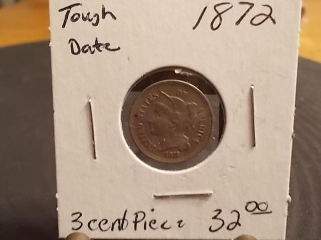 1872 Three Cent Piece...