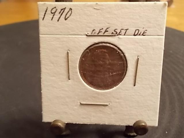 1970 Lincoln Cent Offset Die Struck...
