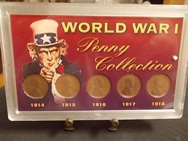 WWI Penny Collection 1914-1918 Linc...