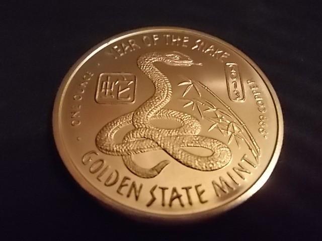1 Oz. .999 Fine Copper Round Year O...