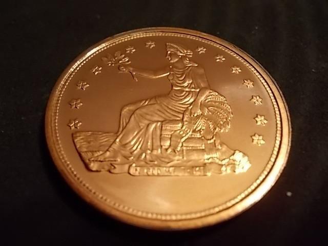1 Oz. .999 Fine Copper Round Seated...