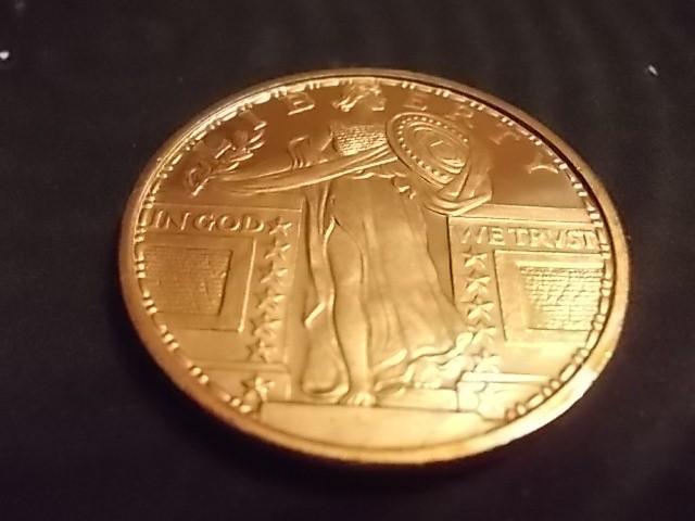 1 Oz. .999 Fine Copper Round Standi...