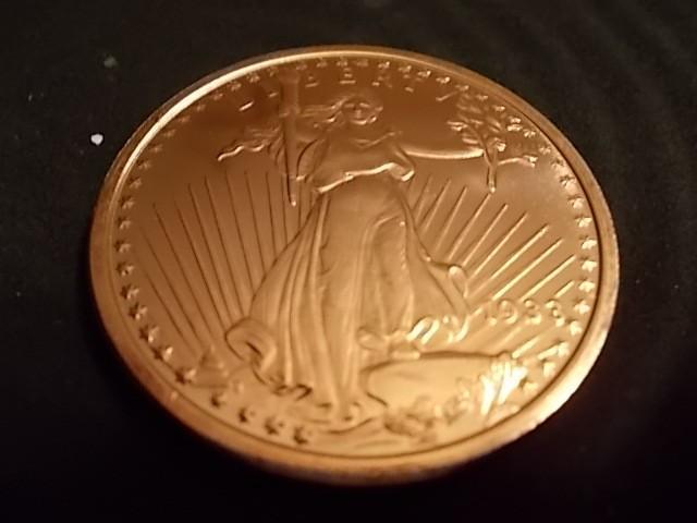1 Oz. .999 Fine Copper Round St. Ga...