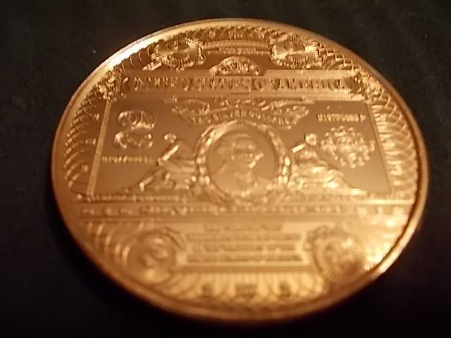1 Oz. .999 Fine Copper Round Two Do...