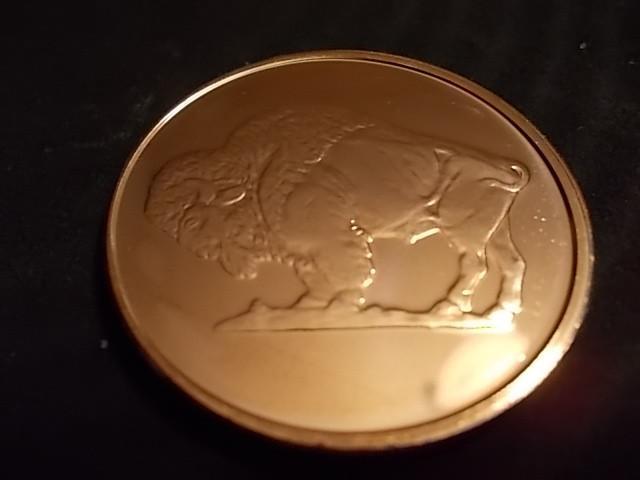 1 Oz. .999 Fine Copper Round Buffal...