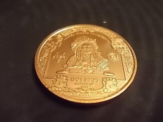 1 Oz. .999 Fine Copper Round Indian...