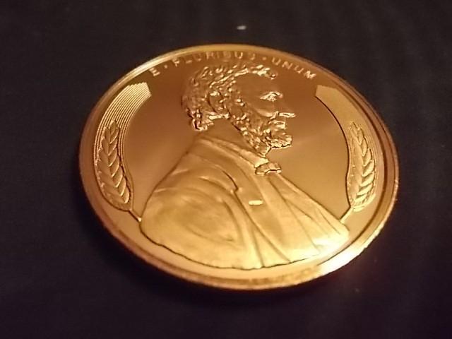 1 Oz. .999 Fine Copper Round Lincol...