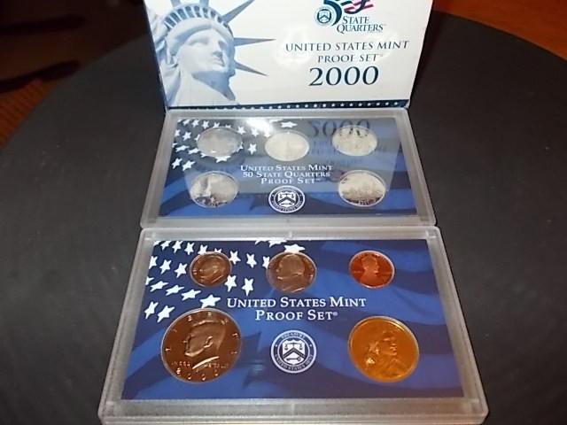 2000 US Mint Proof Set With State Q...