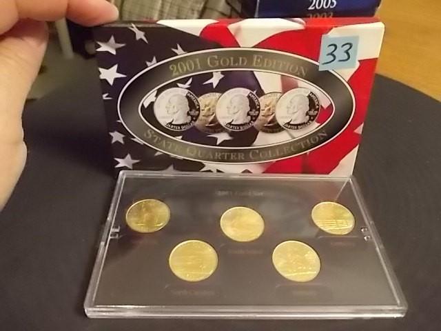 2001 Gold Edition State Quarter Set...