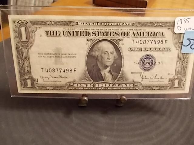 1935 D UNC Silver Certificate...