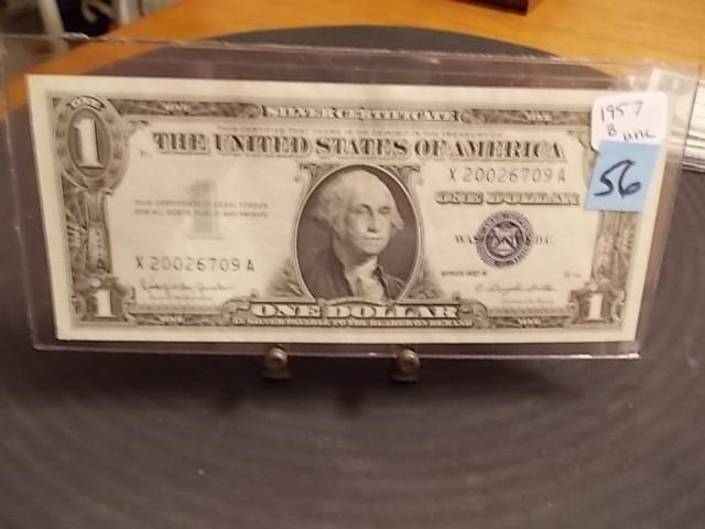 1957 B UNC Silver Certificate...
