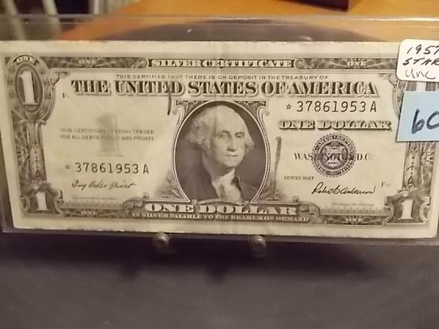 1957 Star UNC Silver Certificate...